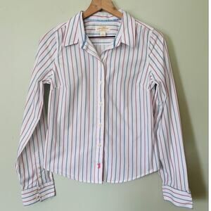 Vintage Abercrombie & Fitch 90's Y2K Striped Button Down Shirt Large